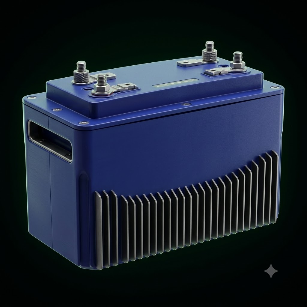 Amprex industrial battery module close-up